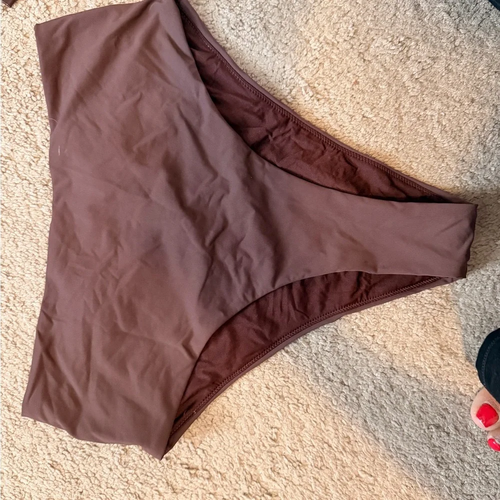 Zara Chocolate Bikini Set (Top size Large, Bottom size medium) - Picture 2 of 11